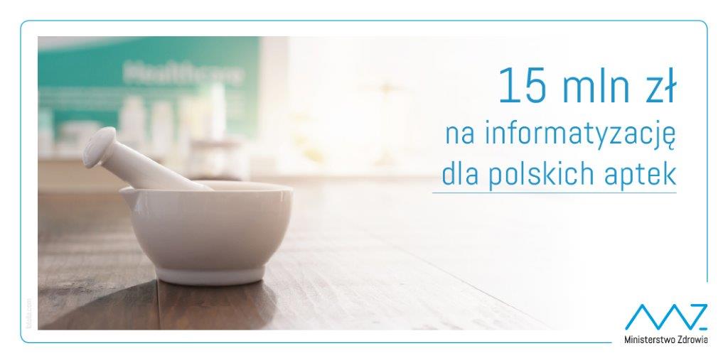 Ministerstwo Zdrowia przeznaczy 15 mln zł na informatyzację polskich aptek